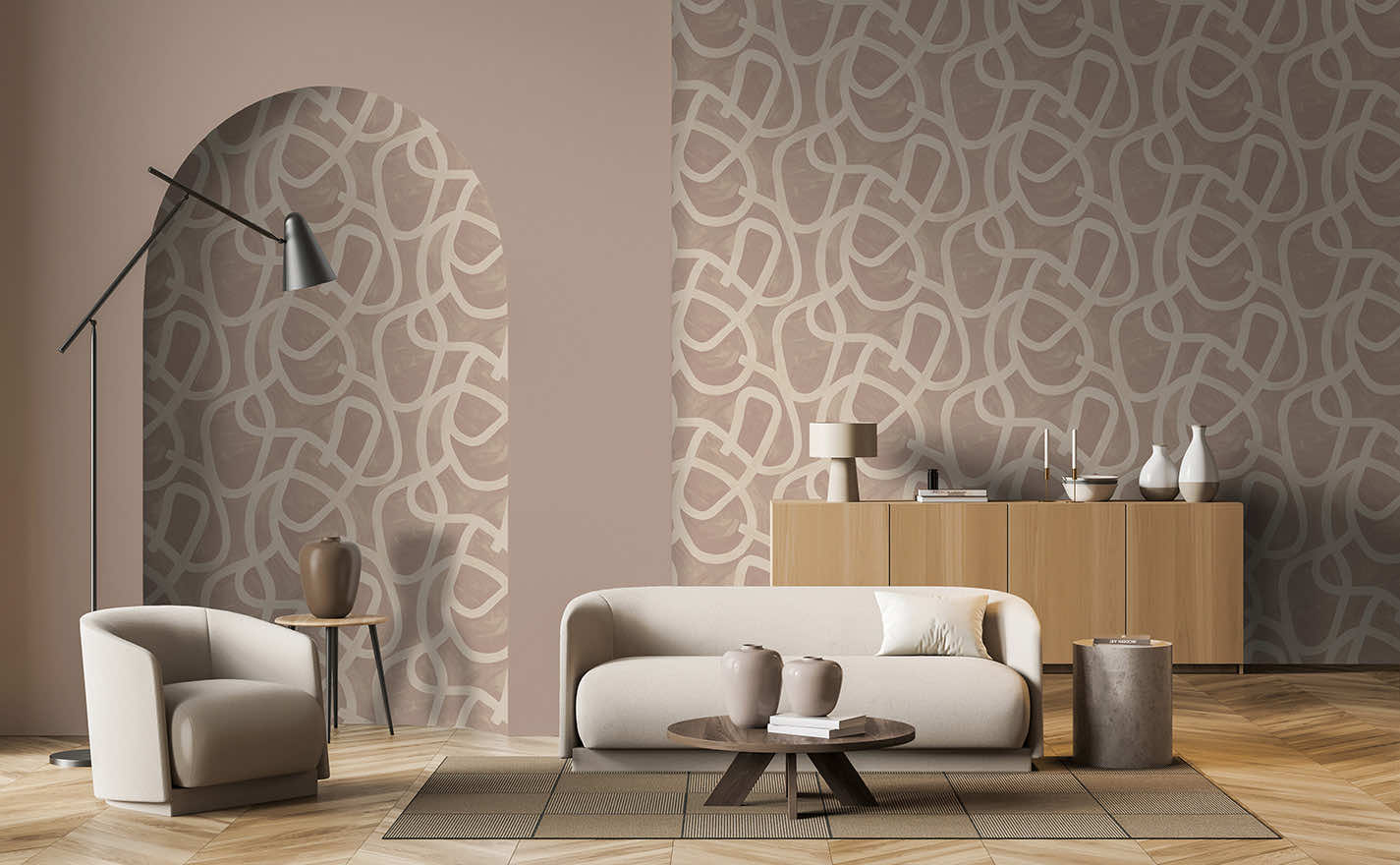 Moleta Wallpaper - Coral - Holden Décor - 91502 - Premier Wallcovering