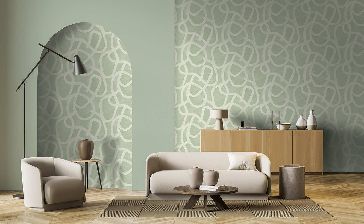 Moleta Wallpaper - Sage - Holden Décor - 91503 - Premier Wallcovering