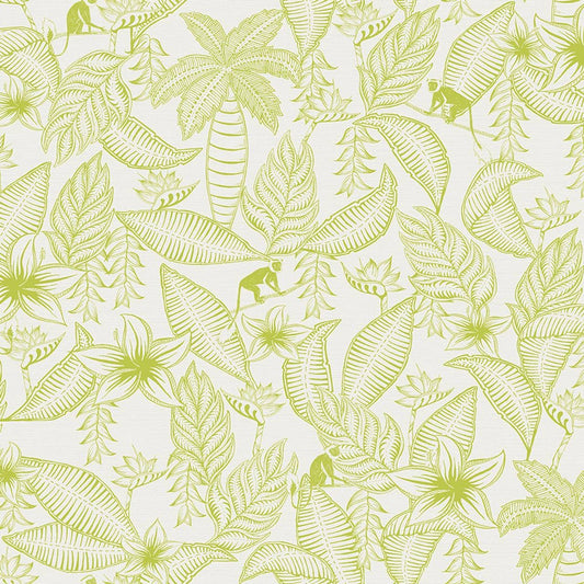 Monflo Fantasia Wallpaper - Green/White - Ted Baker - 12700 - Premier Wallcovering