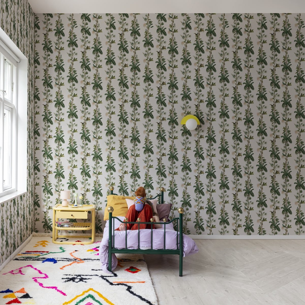 Monkey Island Wallpaper - Ivory - Rebel Walls - R18101 - Premier Wallcovering