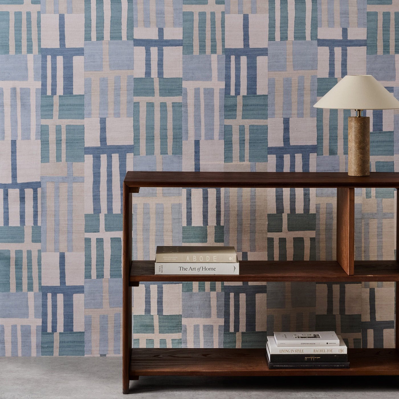 Monolith Wallpaper - Sapphire / Limestone - Harlequin - HDMW113322 - Premier Wallcovering