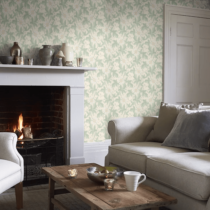 Monroe Wallpaper - Gold Flower - Little Greene - 0291MOGOLDZ - Premier Wallcovering