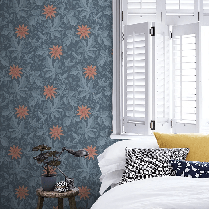 Monroe Wallpaper - Night Flower - Little Greene - 0291MONIGHT - Premier Wallcovering