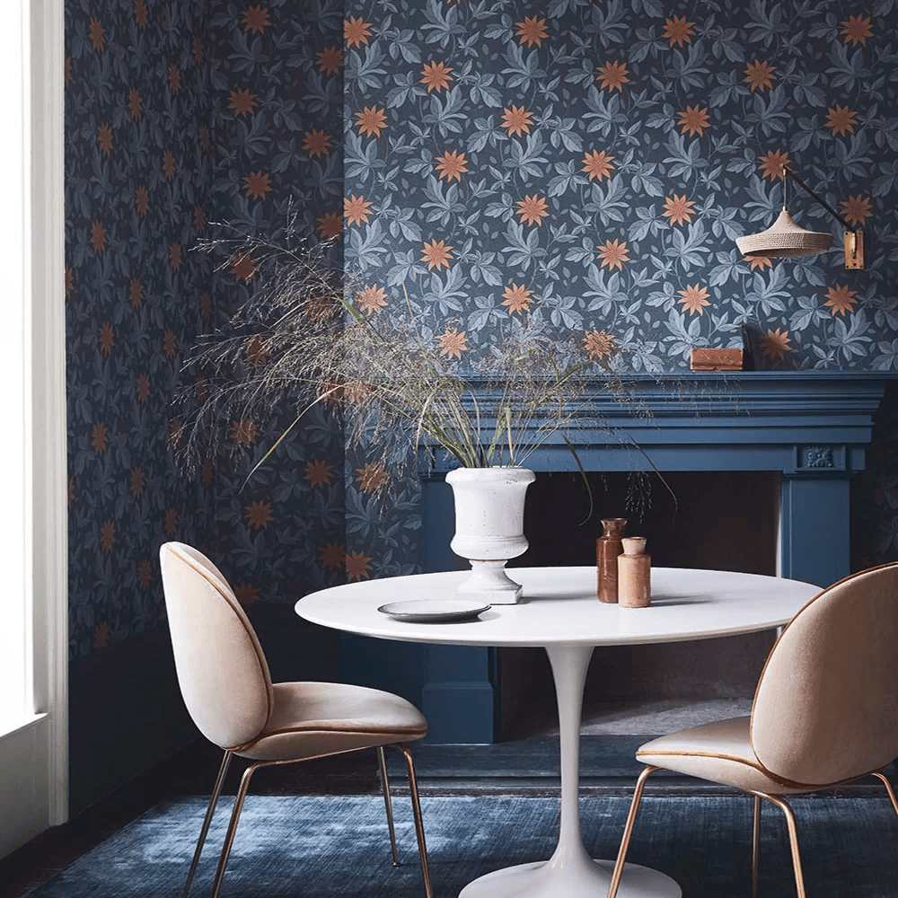 Monroe Wallpaper - Night Flower - Little Greene - 0291MONIGHT - Premier Wallcovering