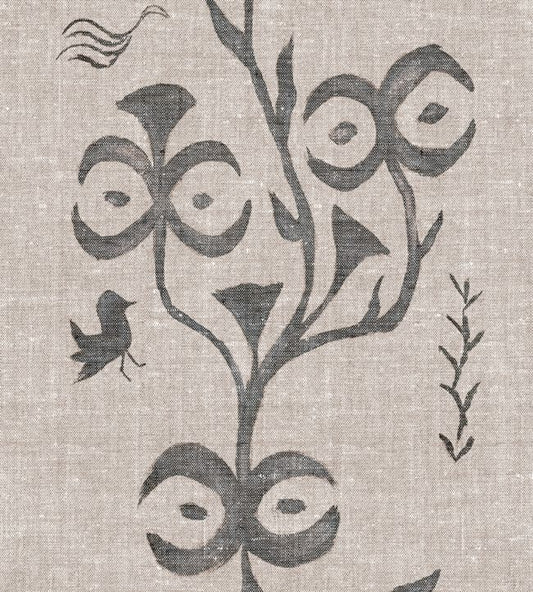 Monsoon Grass Cloth Wallpaper - Coal - Christopher Farr Cloth - CFW100 - 01 - Premier Wallcovering