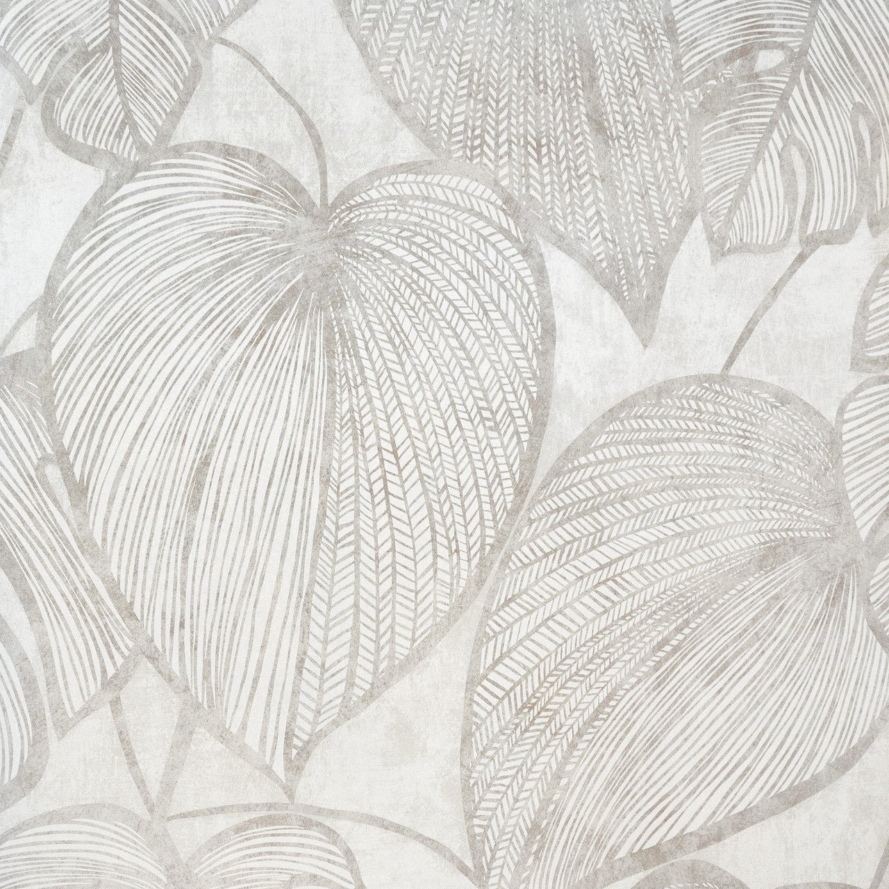 Monstera Lead Julie Feels Home Wallpaper - Mirror White - Hohenberger - 26941 - Premier Wallcovering