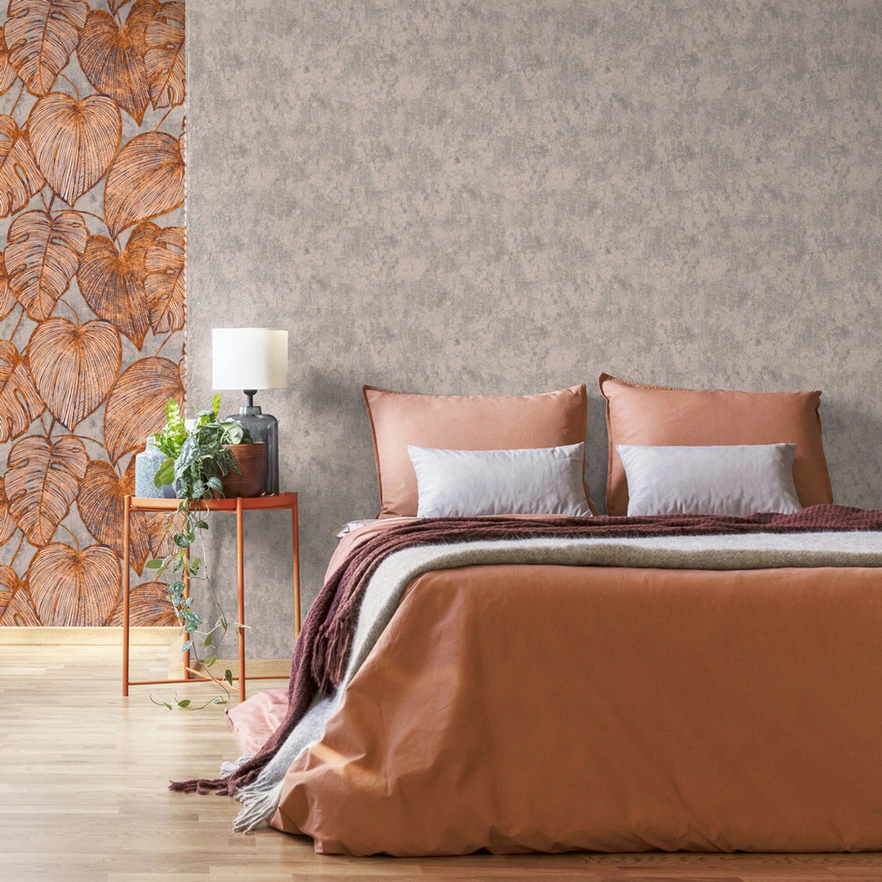 Monstera Plain Julie Feels Home Wallpaper - Mirage - Hohenberger - 26950 - Premier Wallcovering