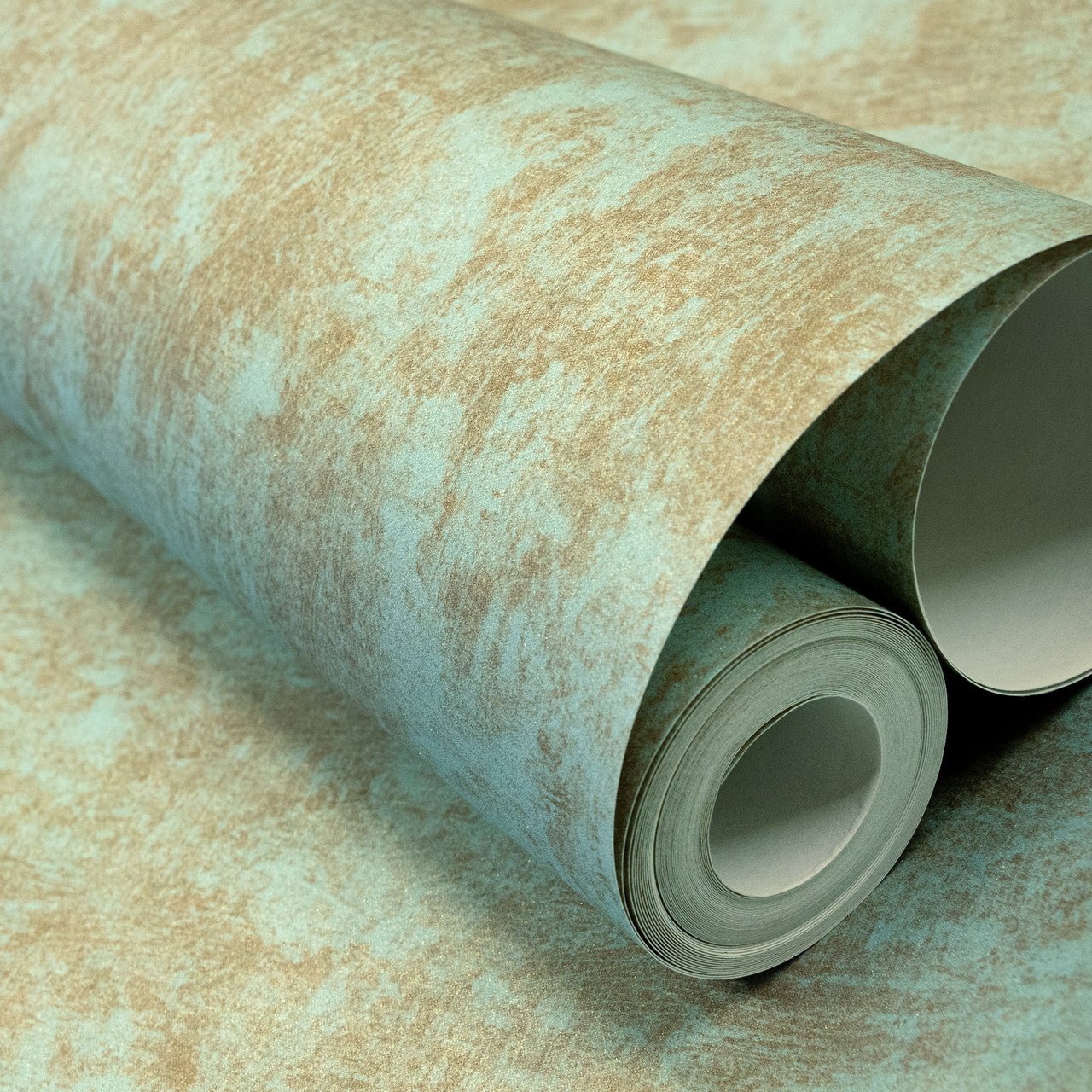 Monstera Plain Julie Feels Home Wallpaper - Teal - Hohenberger - 26953 - Premier Wallcovering