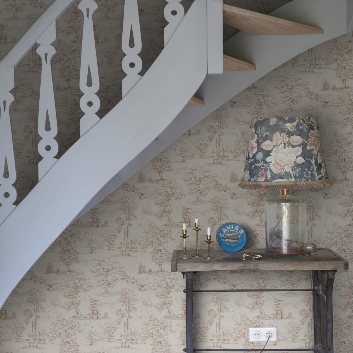 Montfort Wallpaper - Terracotta - Sandberg - S10255 - Premier Wallcovering