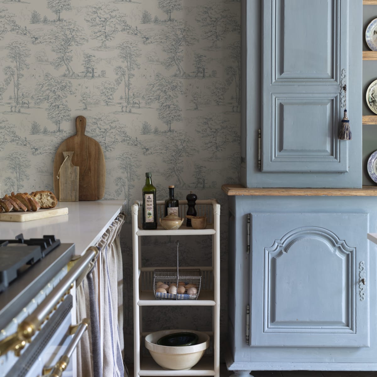 Montfort Wallpaper - Indigo Blue - Sandberg - S10254 - Premier Wallcovering