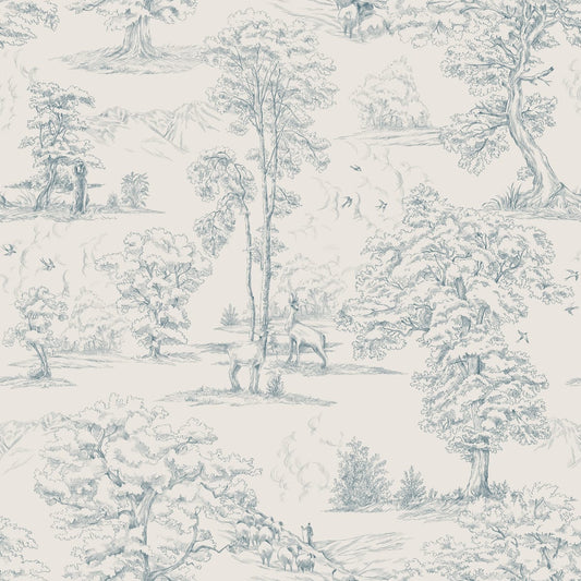 Montfort Wallpaper - Indigo Blue - Sandberg - S10254 - Premier Wallcovering