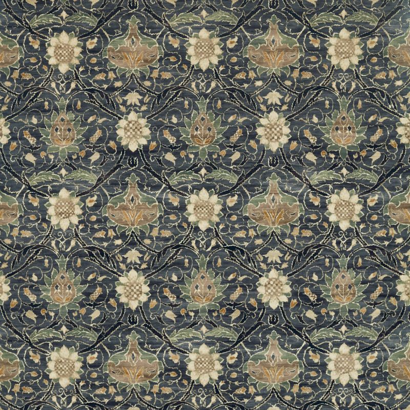 Montreal Velvet Fabric - Indigo/Slate - Morris & Co - 226389 - Premier Wallcovering