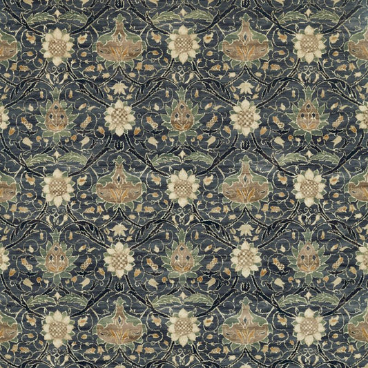 Montreal Velvet Fabric - Indigo/Slate - Morris & Co - 226389 - Premier Wallcovering