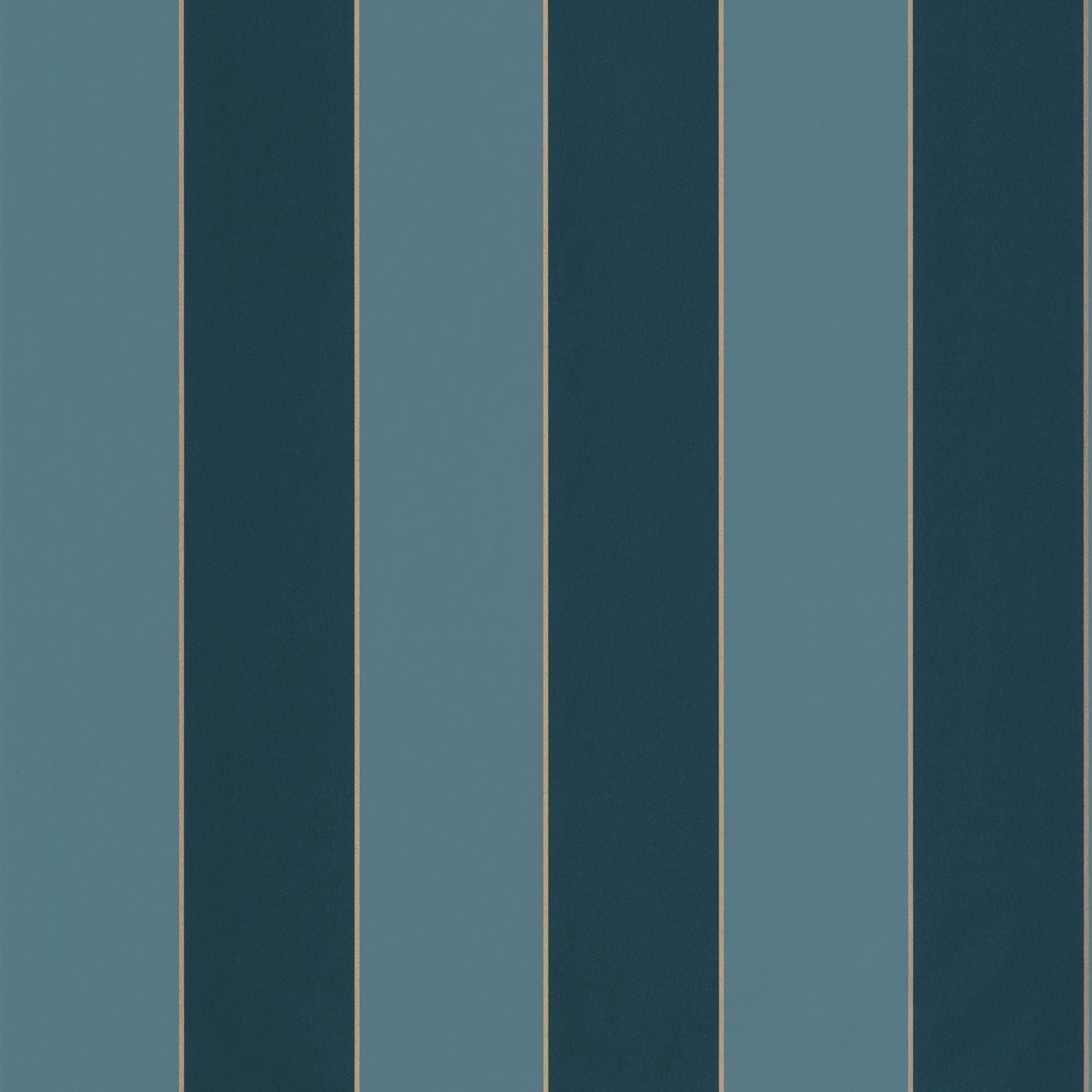 Moonlight Golden Lines Wallpaper - Bleu Paon - Caselio - 101076659 - Premier Wallcovering