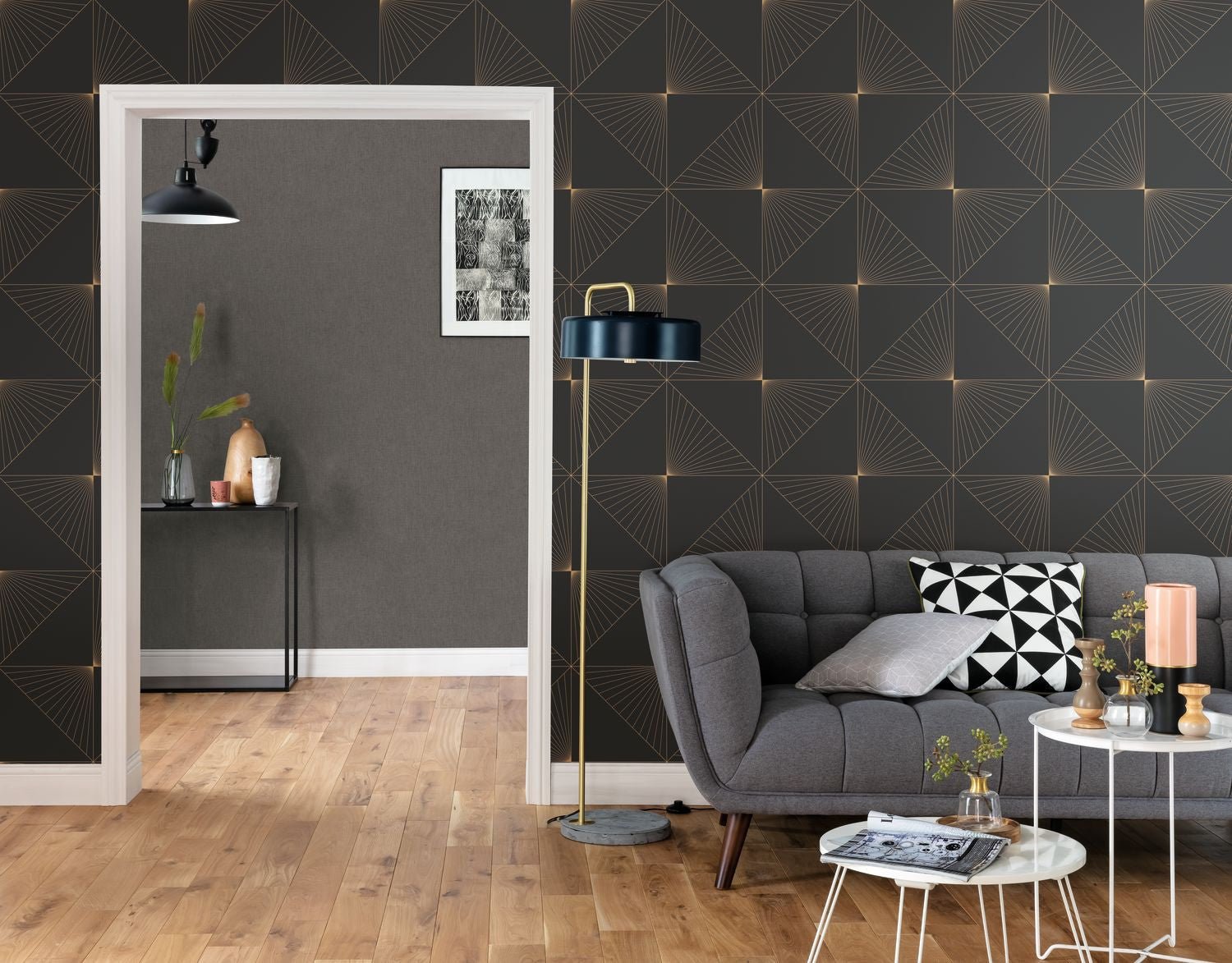 Moonlight Sunset Wallpaper - Noir - Caselio - 101052099 - Premier Wallcovering