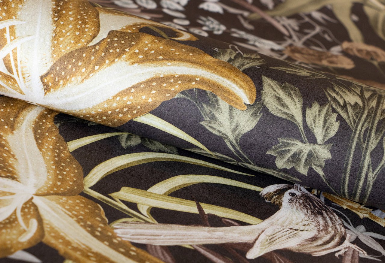 Moorea Tropical Wallpaper - Walnut - Hohenberger - 26729 - Premier Wallcovering