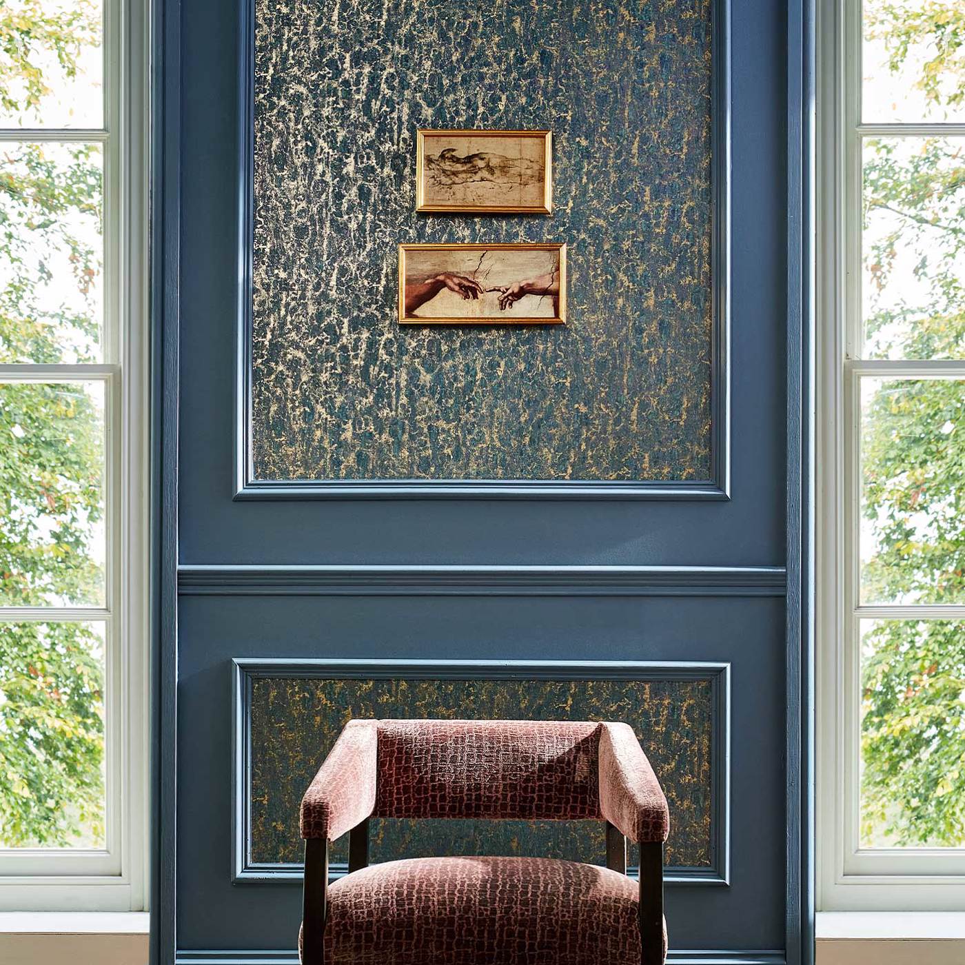 Moresque Glaze Wallpaper - Indigo - ZHIW312994 - Zoffany - Premier Wallcovering