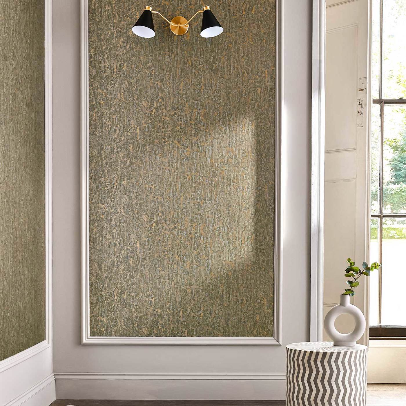 Moresque Glaze Wallpaper - Antique Bronze - ZHIW312992 - Zoffany - Premier Wallcovering