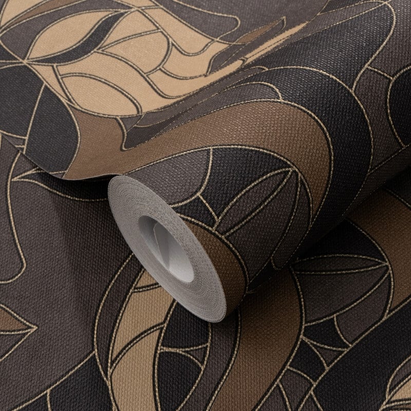Moretta Mosaic Faces Metallic Wallpaper - Taupe - Elle Decoration - 10458 - 37 - Premier Wallcovering