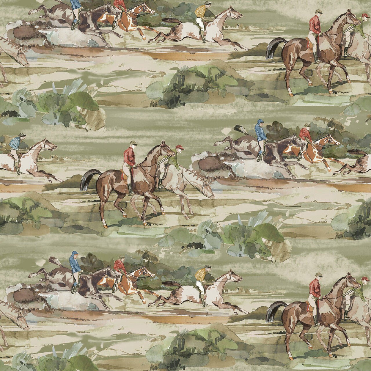 Morning Gallop Wallpaper - Antique - Mulberry Home - FG097/J52 - Premier Wallcovering