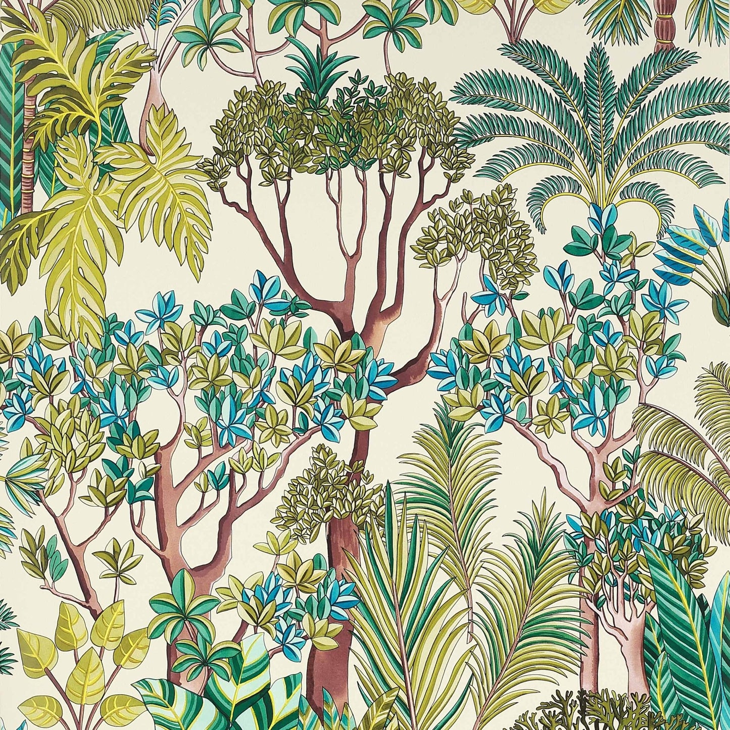 Morny Wallpaper - Turquoise - Manuel Canovas - 03094-01 - Premier Wallcovering
