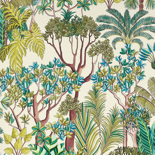 Morny Wallpaper - Turquoise - Manuel Canovas - 03094-01 - Premier Wallcovering