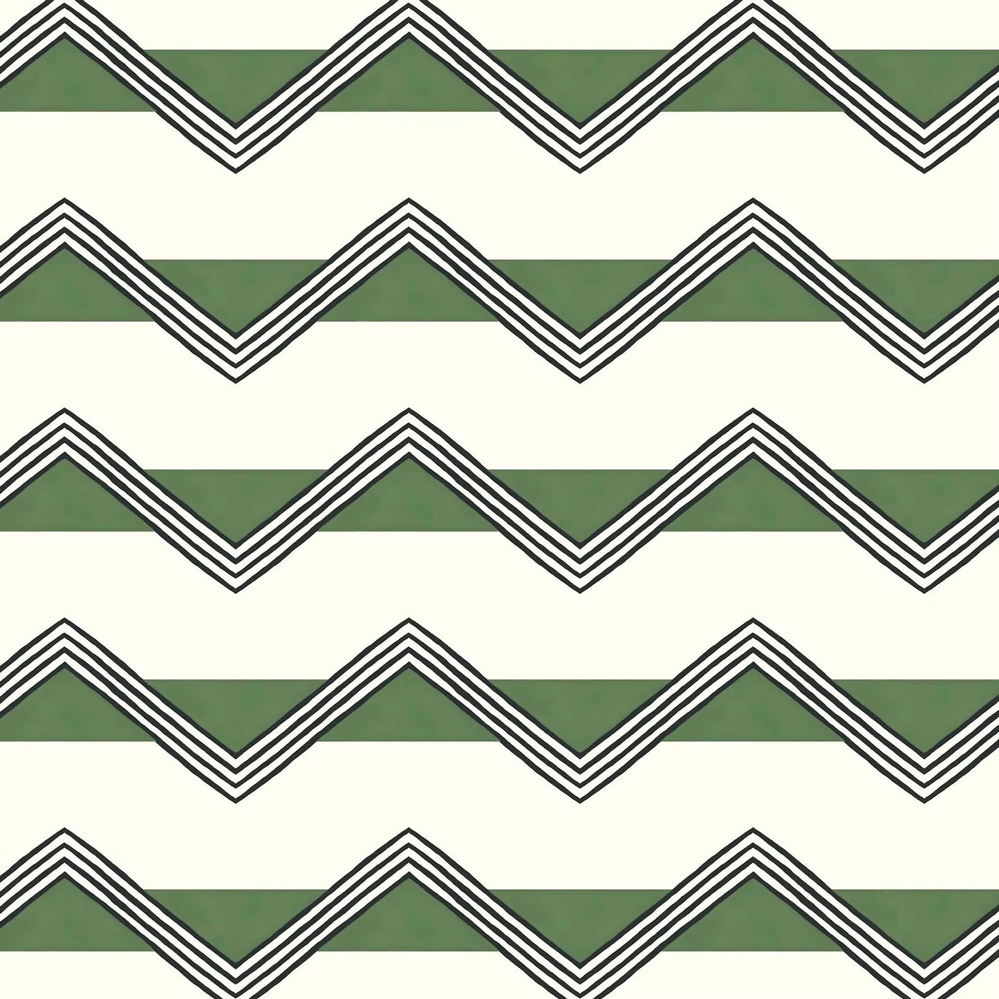 Moroccan Stripes Wallpaper - Green - Ottoline - W/C&S/103/2 - Premier Wallcovering