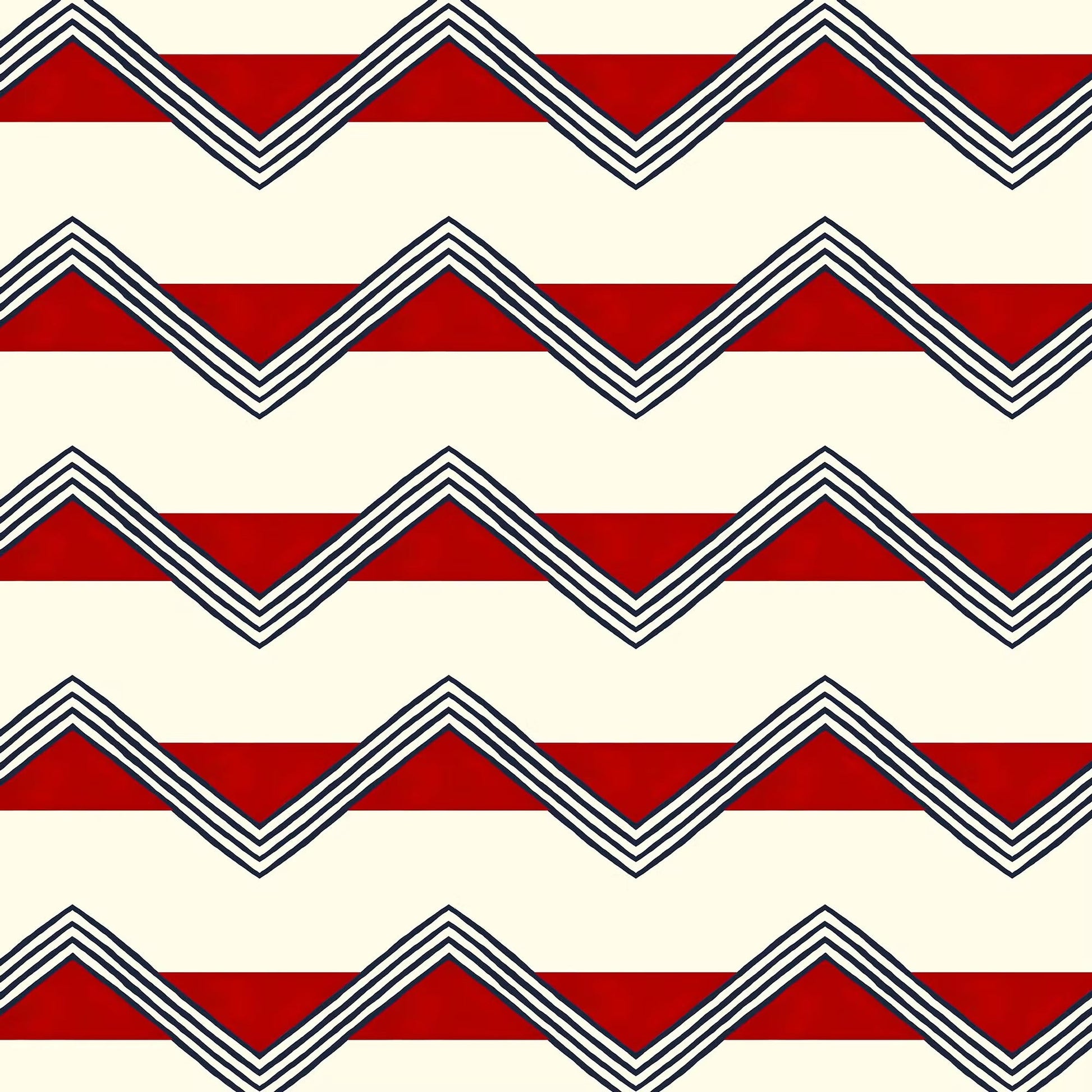Moroccan Stripes Wallpaper - Red - Ottoline - W/C&S/103/1 - Premier Wallcovering