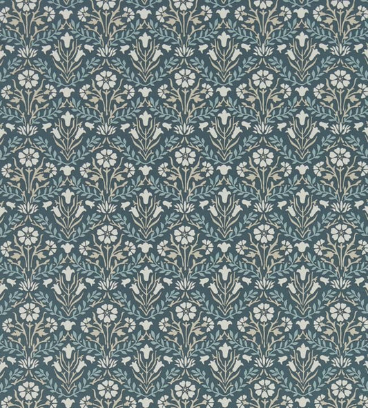 Morris Bellflowers Wallpaper - Indigo/Linen - 216436 - Morris & Co - Premier Wallcovering