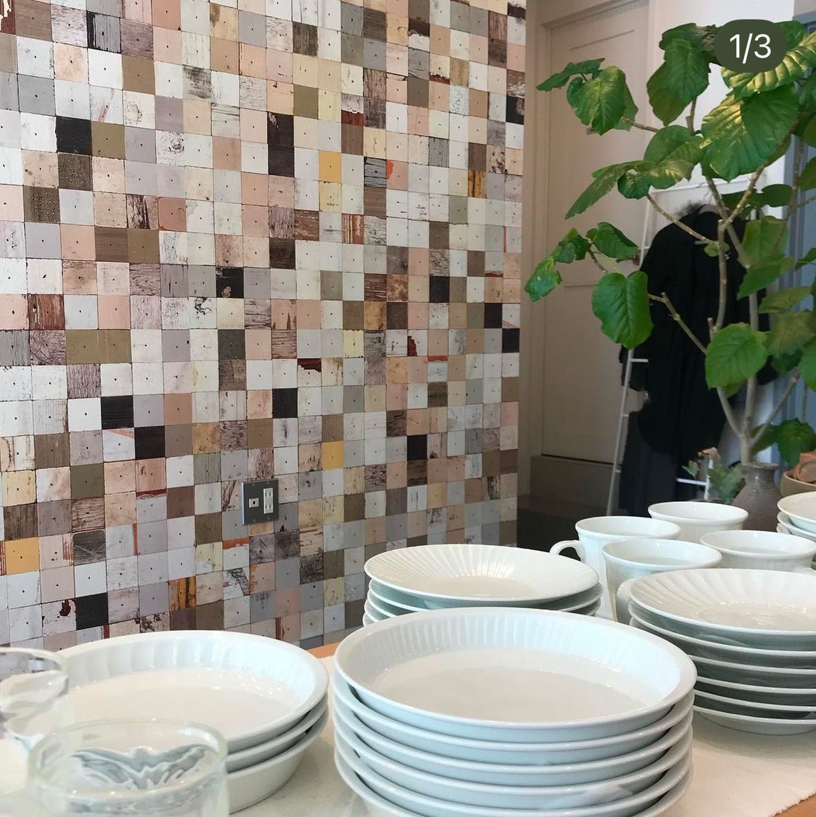 Mosaic squares Wallpaper - Multicolored - NLXL - PHE - 16 - Premier Wallcovering