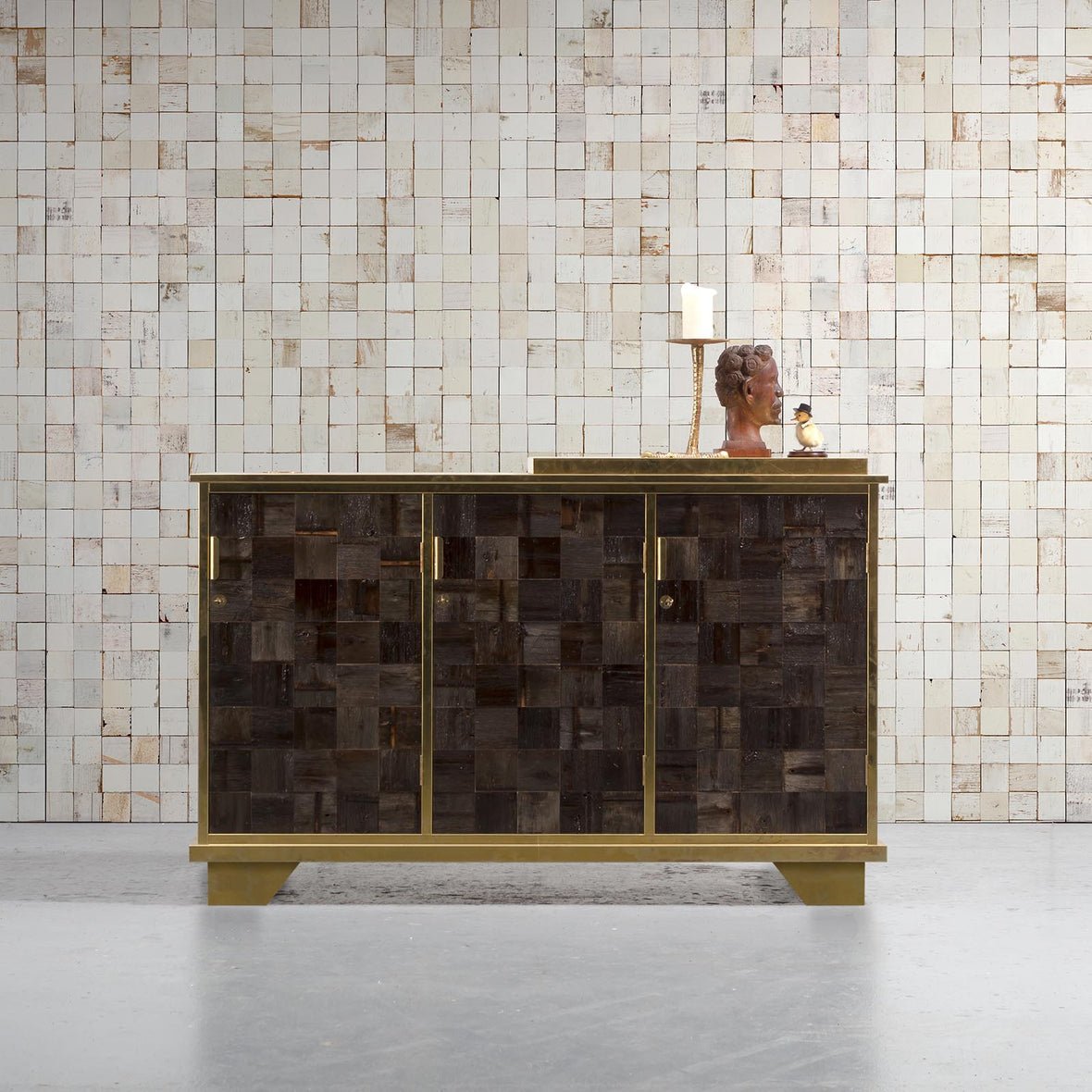 Mosaic squares Wallpaper - White - NLXL - PHE - 21 - Premier Wallcovering