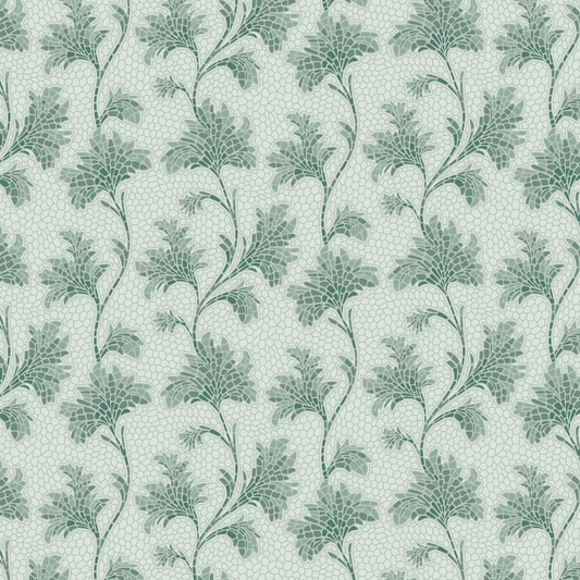Mosaic Trail Wallpaper - Aquamarine - Little Greene - 0267MOAQUAM - Premier Wallcovering