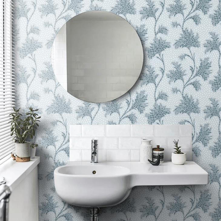 Mosaic Trail Wallpaper - Etruria - Little Greene - 0267MOETRUR - Premier Wallcovering