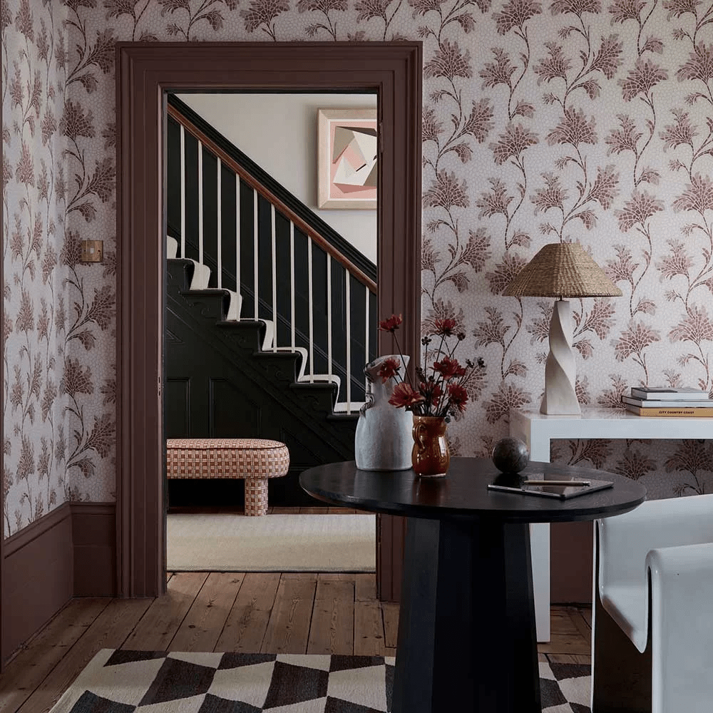 Mosaic Trail Wallpaper - Blush - Little Greene - 0267MOBLUSH - Premier Wallcovering