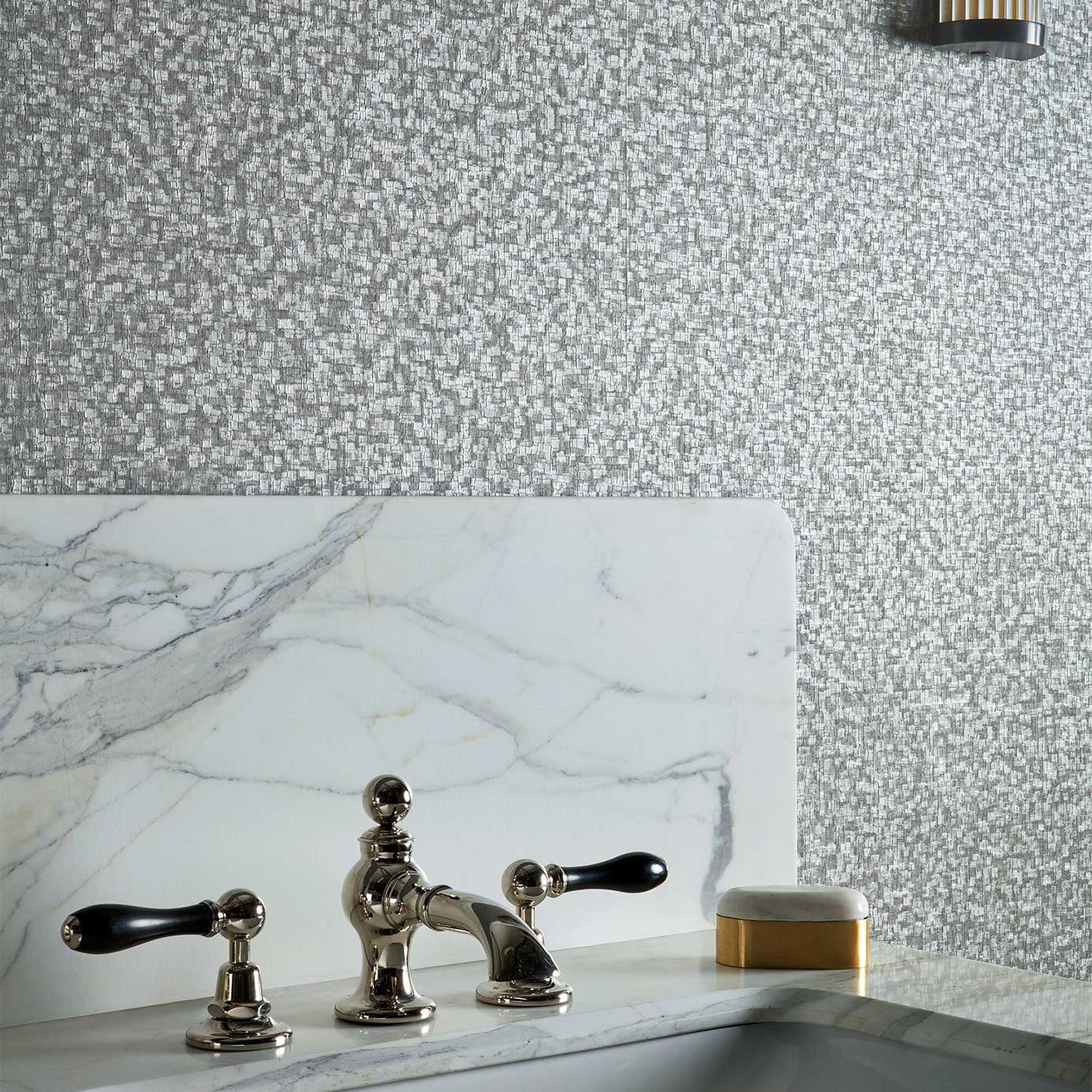 Mosaic Wallpaper - Paris Grey - ZRHW312924 - Zoffany - Premier Wallcovering