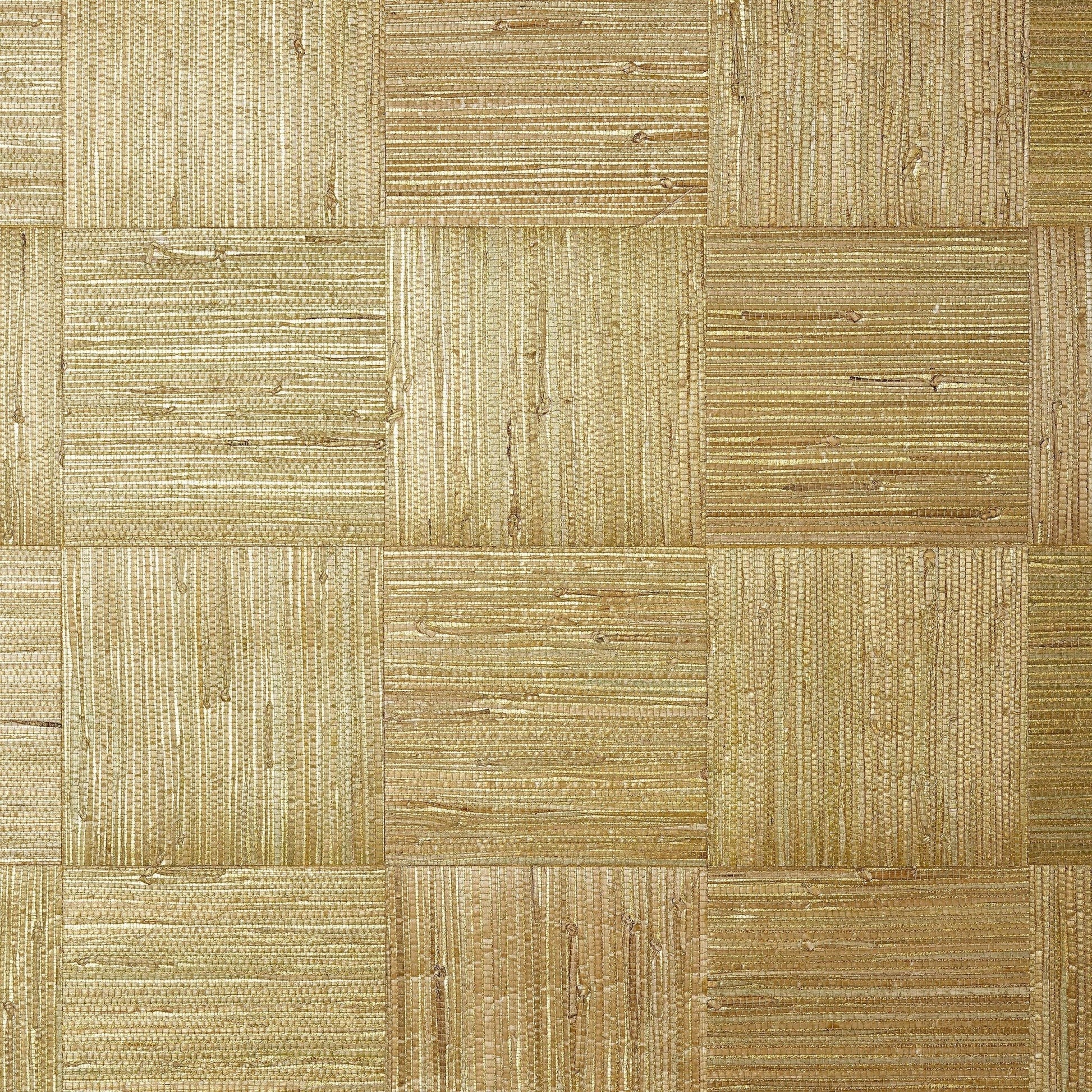 Mosaic Weave Wallpaper - Metallic Gold - Thibaut - T24075 - Premier Wallcovering