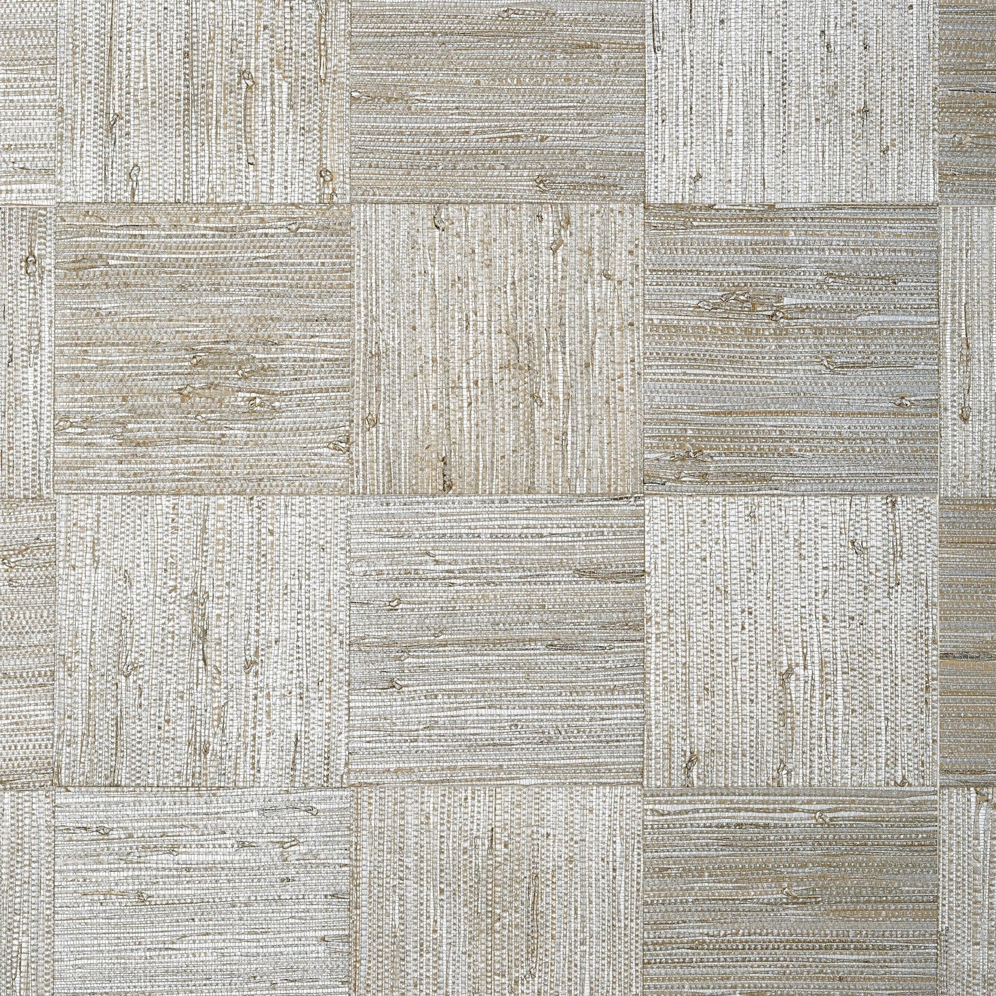 Mosaic Weave Wallpaper - Metallic Silver - Thibaut - T24077 - Premier Wallcovering