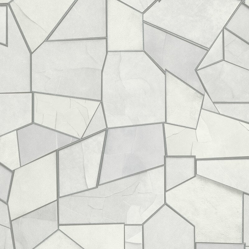 Mosaique Metallic Wallpaper - Slate Grey - Elle Decoration - 10445 - 31 - Premier Wallcovering