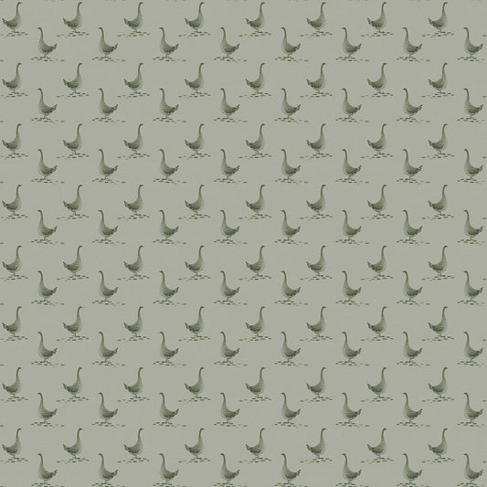 Mother Goose Wallpaper - Gentleman Green and Warm Grey - LAN100226 - Lucie Annabel - Premier Wallcovering
