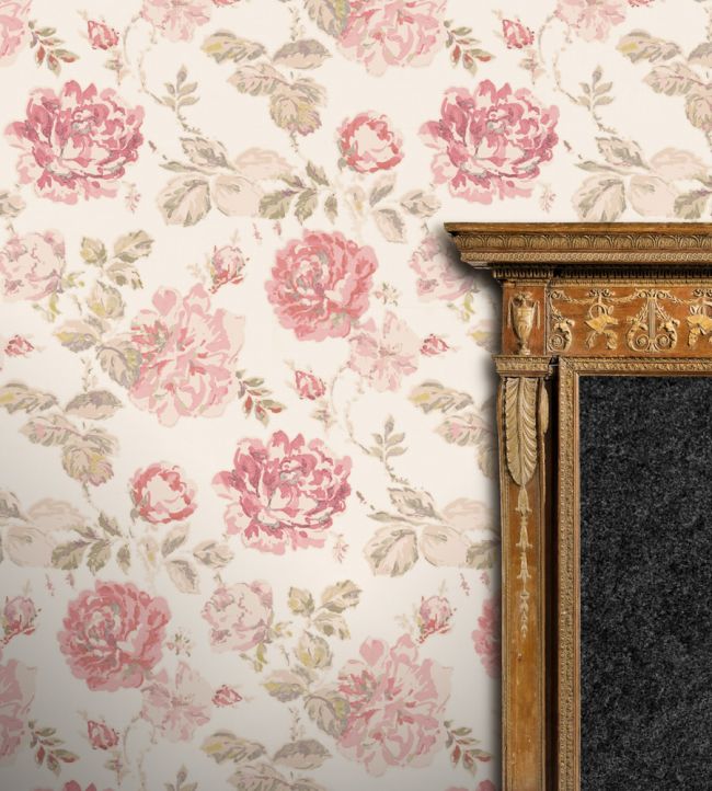 Mottisfont Wallpaper - Rose - Madeaux - W1800 - 05 - Premier Wallcovering