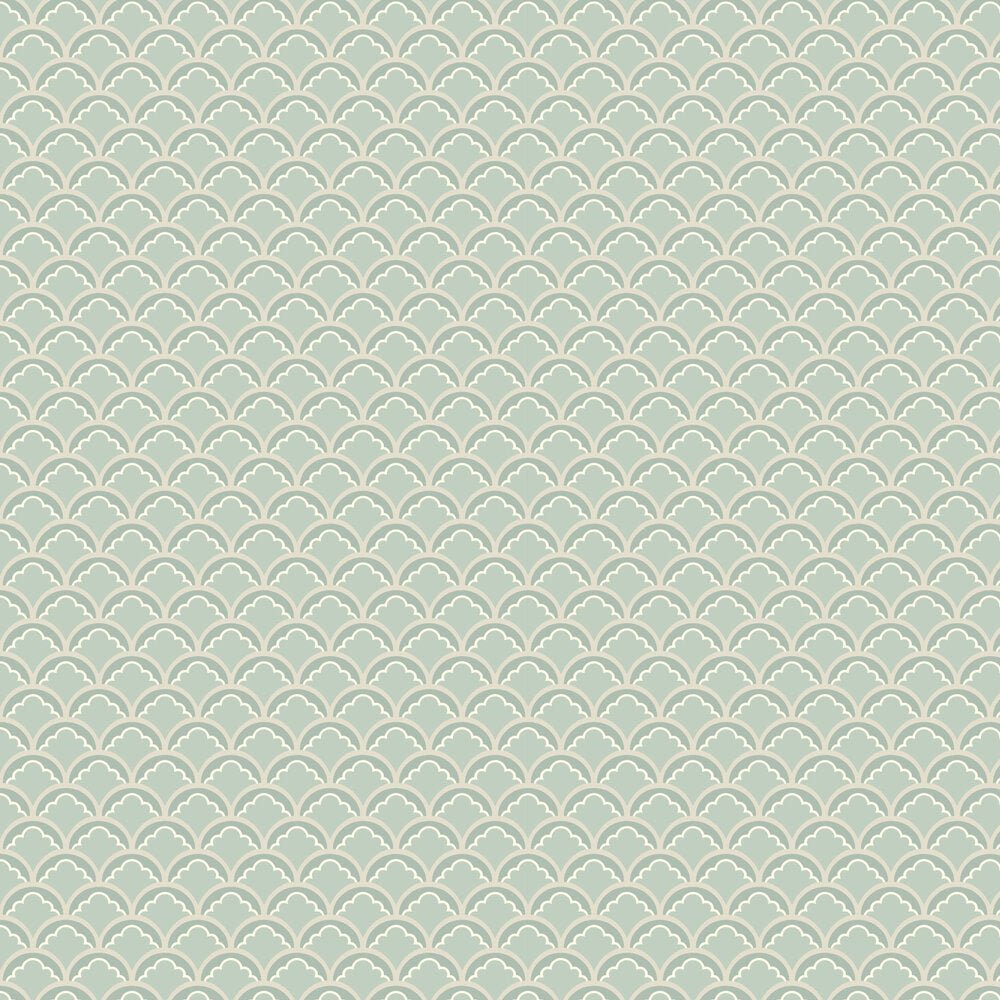 Mount Temple Small Wallpaper - Aqua - GP & J Baker - BW45099/4 - Premier Wallcovering