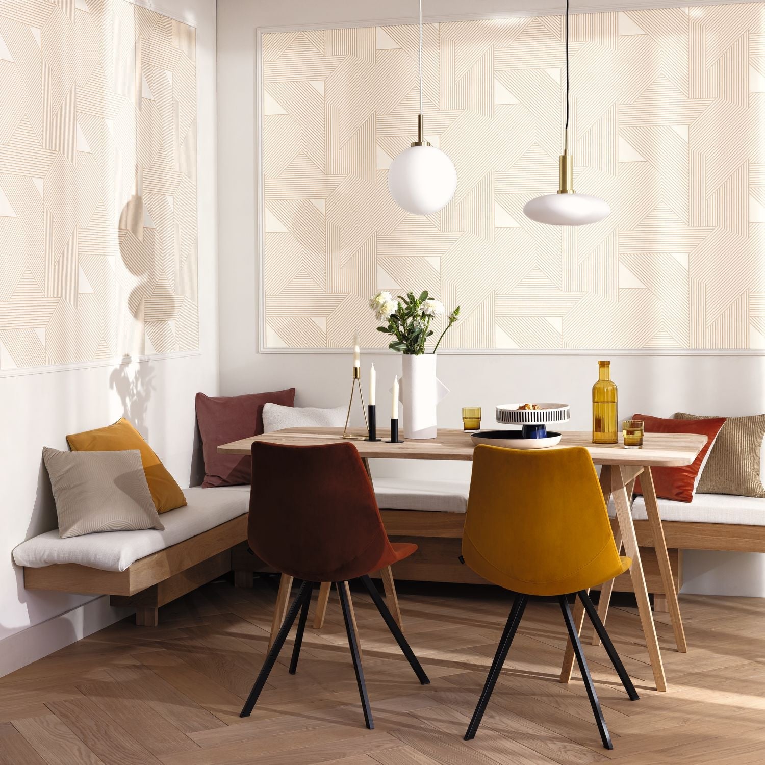 Movement Wallpaper - Beige - Caselio - 105540120 - Premier Wallcovering