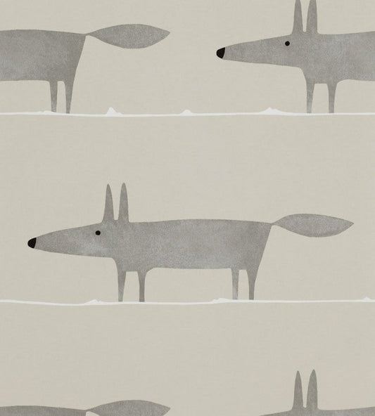 Mr Fox Wallpaper - Silver - NSWA110844 - Scion - Premier Wallcovering