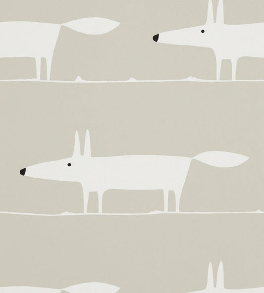 Mr Fox Wallpaper - Silver - NSWA110844 - Scion - Premier Wallcovering