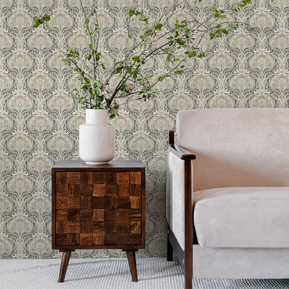 Mucha Wallpaper - Brown - A Street Prints - FD26150 - Premier Wallcovering