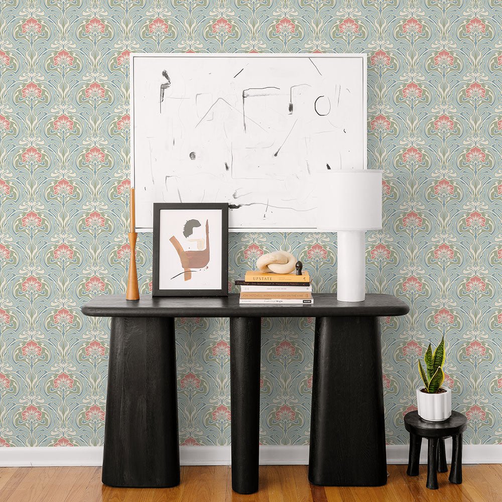 Mucha Wallpaper - Light Blue - A Street Prints - FD26152 - Premier Wallcovering