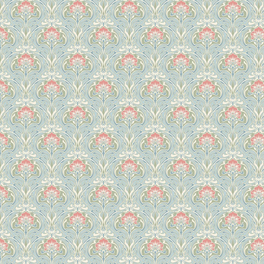 Mucha Wallpaper - Light Blue - A Street Prints - FD26152 - Premier Wallcovering