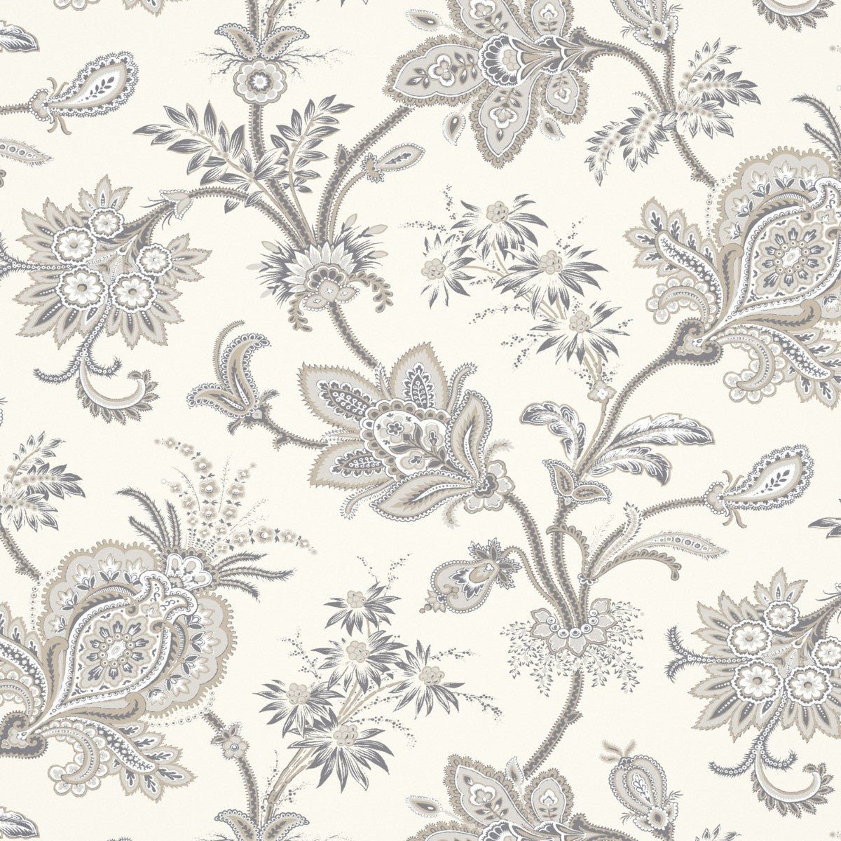 Mughal Trail Wallpaper - Ivory - Warner House - Premier Wallcovering