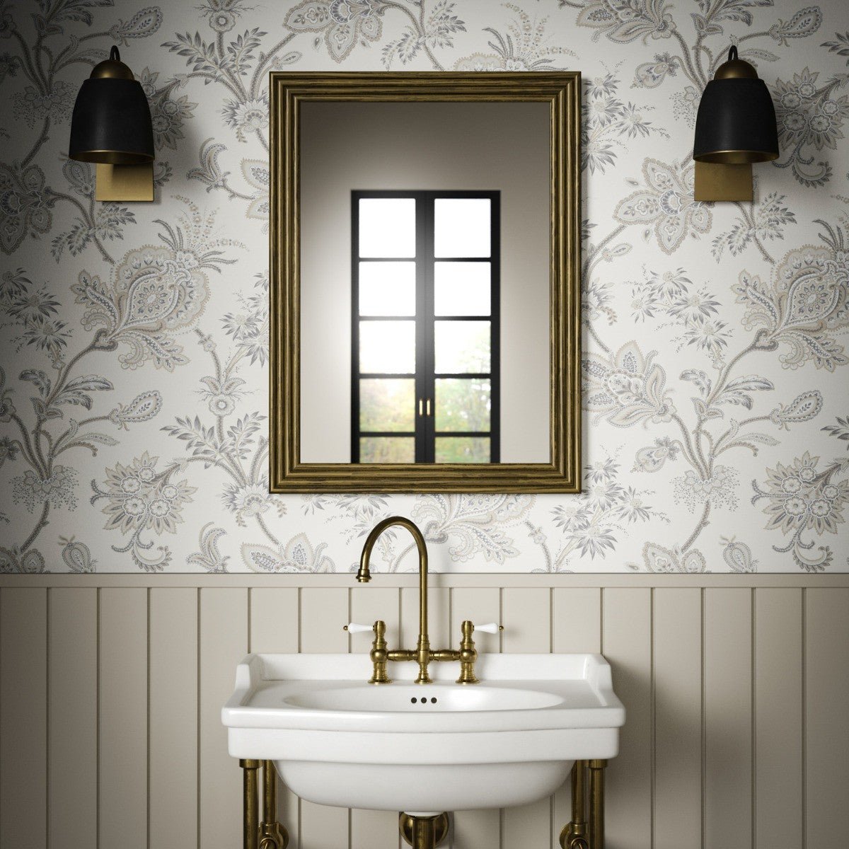 Mughal Trail Wallpaper - Ivory - Warner House - Premier Wallcovering