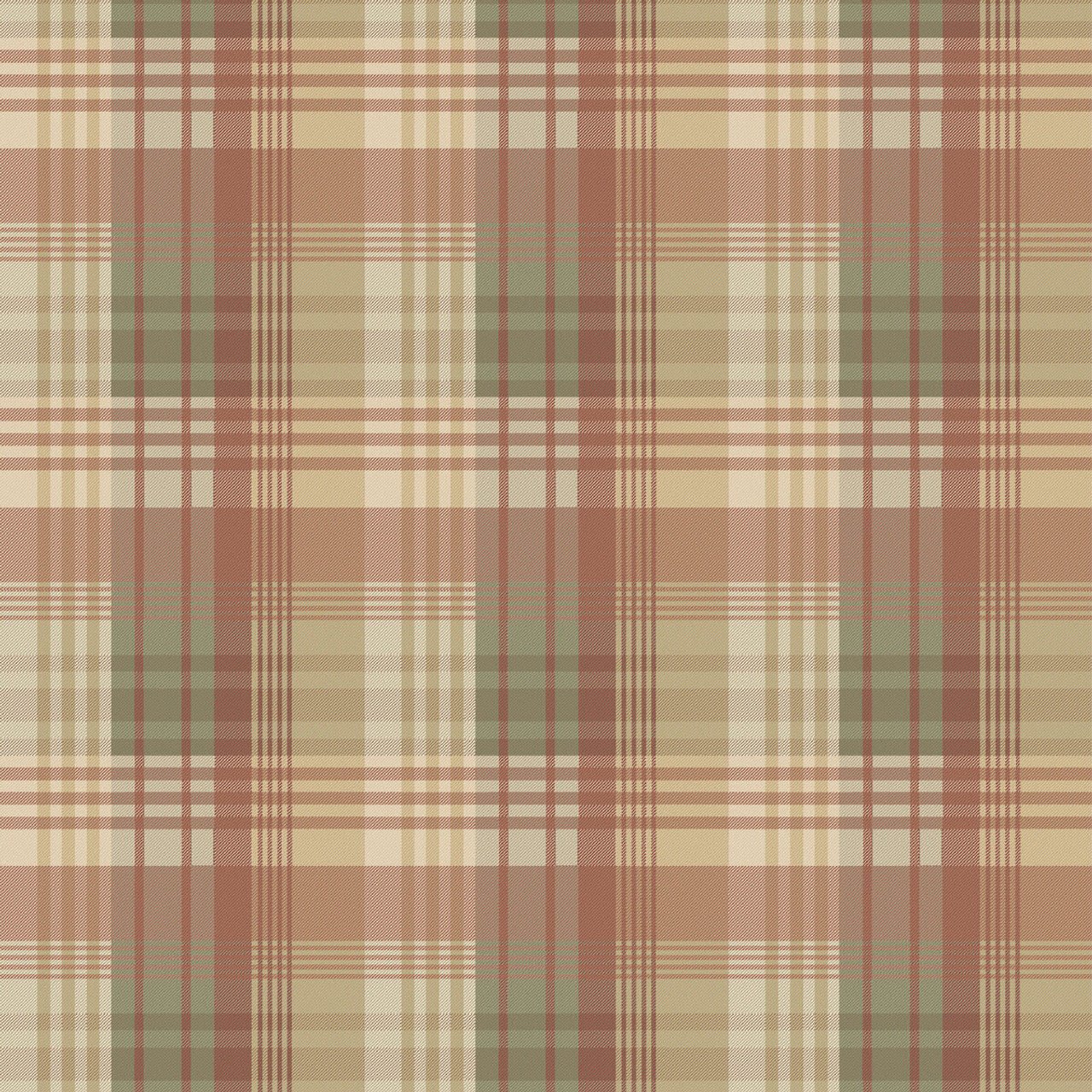 Mulberry Ancient Tartan Wallpaper - Lovat / Red - Mulberry Home - FG100/R114 - Premier Wallcovering